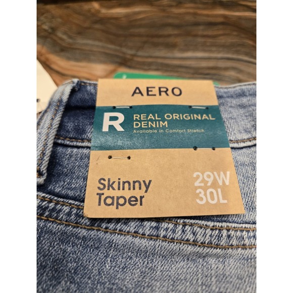 Aero jeans skinny taper 29x30  hemp denim nwt Distressed Raw Hem - Picture 2 of 11